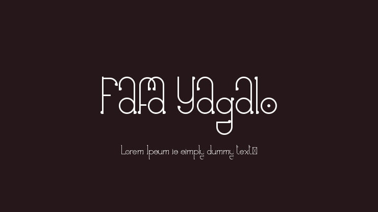 Fafa Yagalo Font