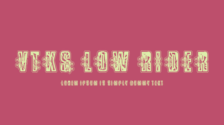 VTKS Low Rider Font Family