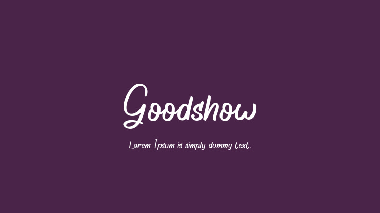 Goodshow Font