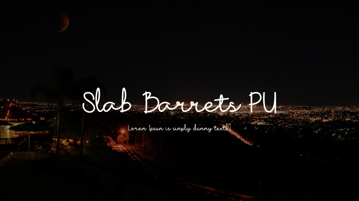 Slab Barrets PU Font