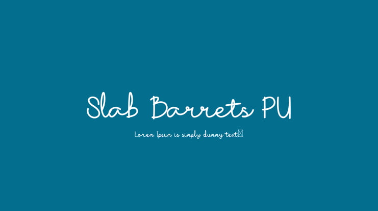 Slab Barrets PU Font