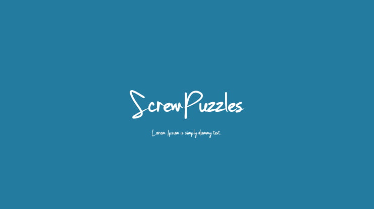 ScrewPuzzles Font