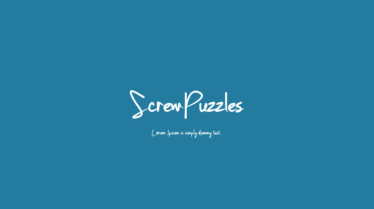 ScrewPuzzles Font