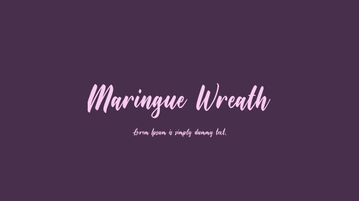 Maringue Wreath Font