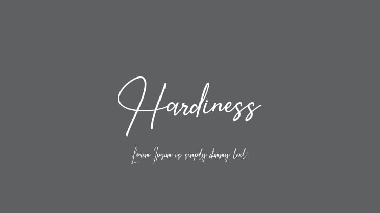 Hardiness Font
