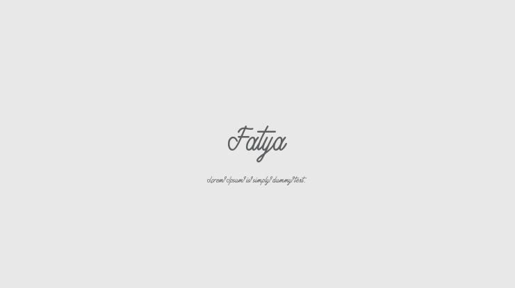 Fatya Font