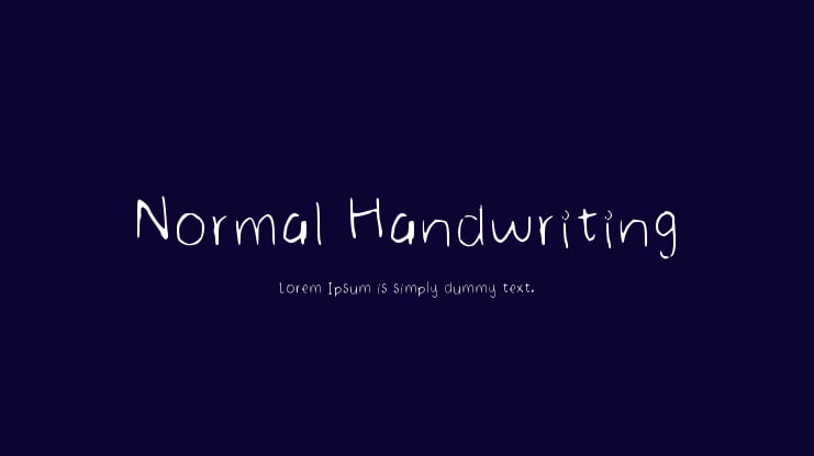 Normal Handwriting Font