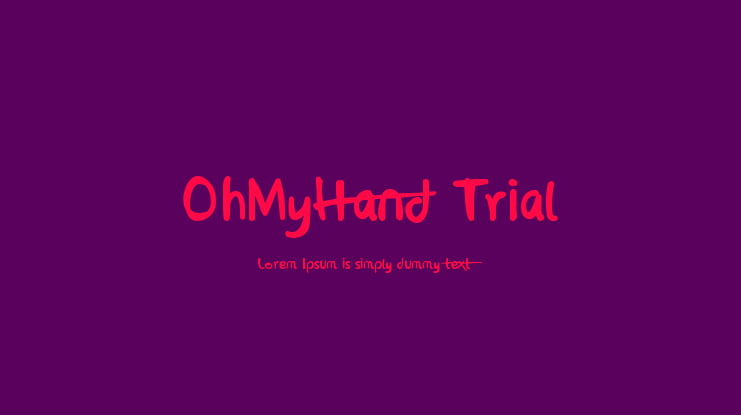 OhMyHand Trial Font