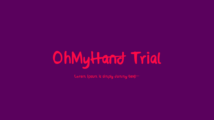 OhMyHand Trial Font