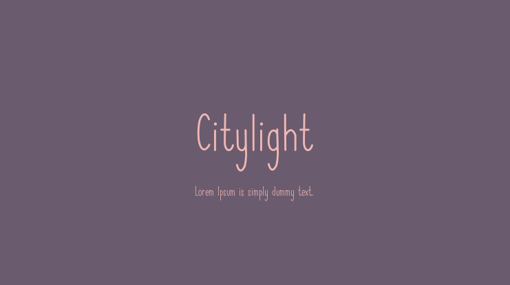 Citylight Font