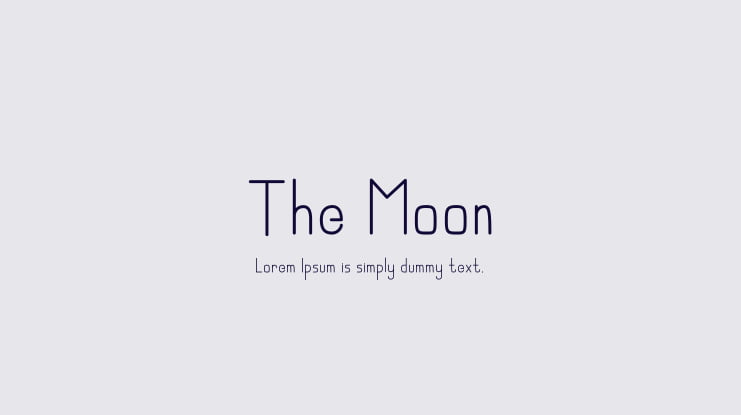 The Moon Font