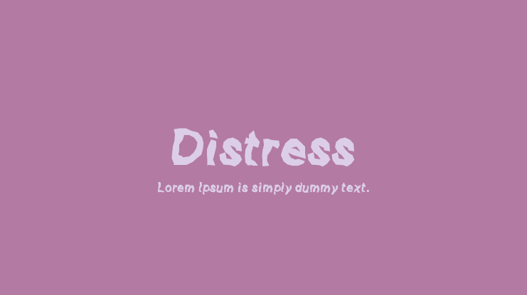 Distress Font
