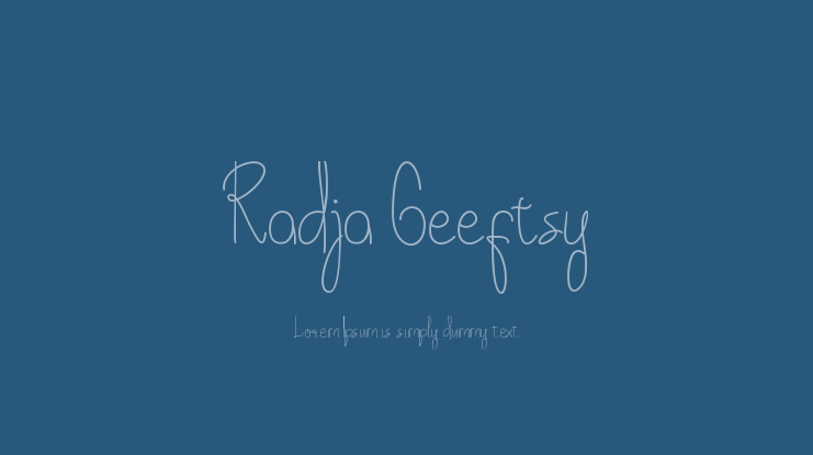 Radja Geeftsy Font