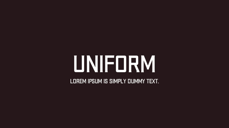 Uniform Font Family