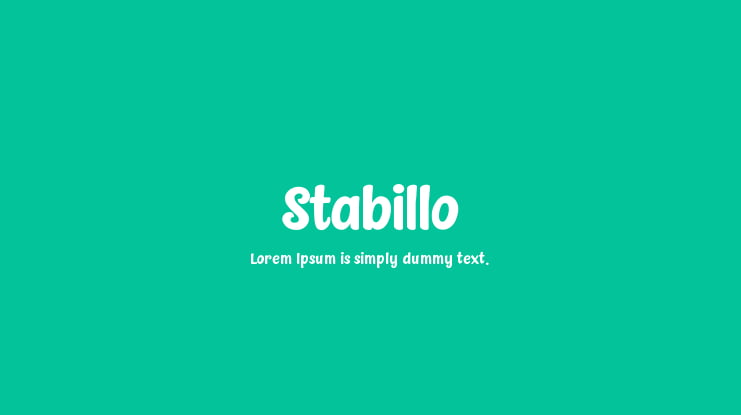 Stabillo Font