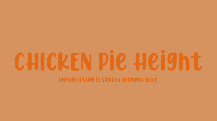 CHICKEN Pie Height Font Family