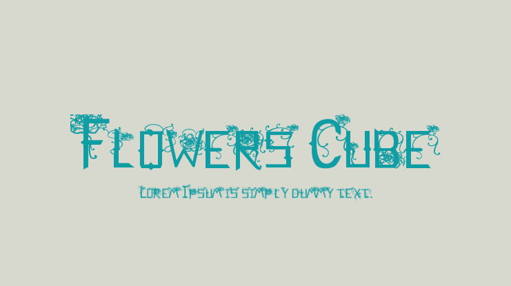 Flowers Cube Font