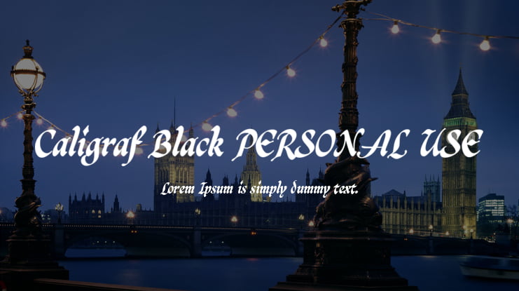 Caligraf Black PERSONAL USE Font Family