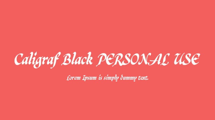 Caligraf Black PERSONAL USE Font Family