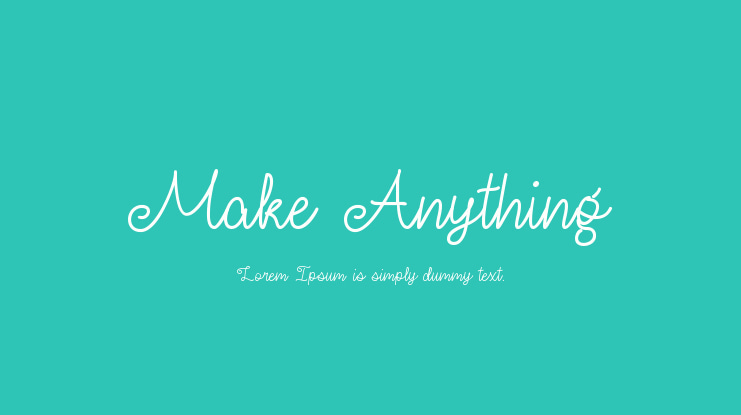 Make Anything Font
