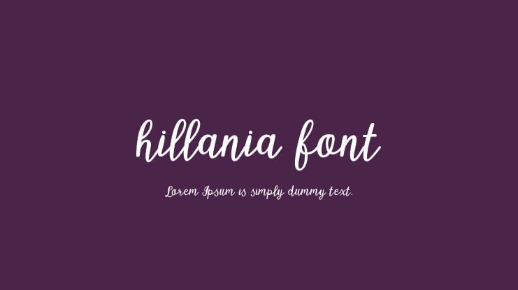hillania font