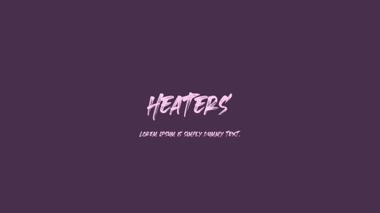 Heaters Font : Download Free for Desktop & Webfont