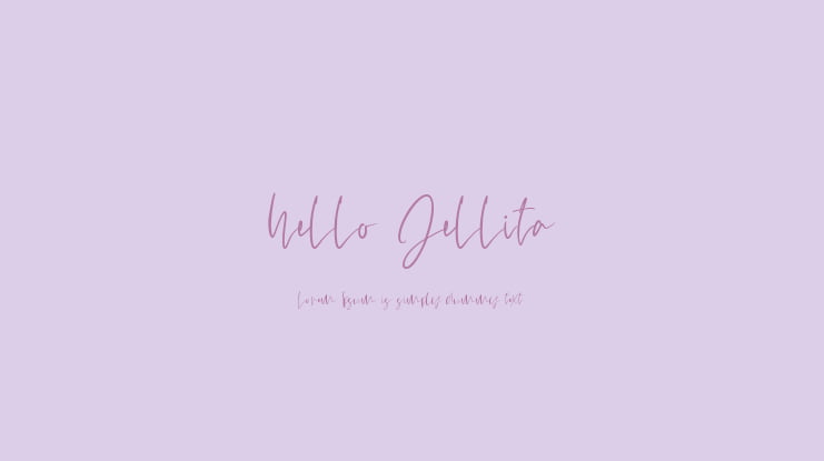hello Jellita Font