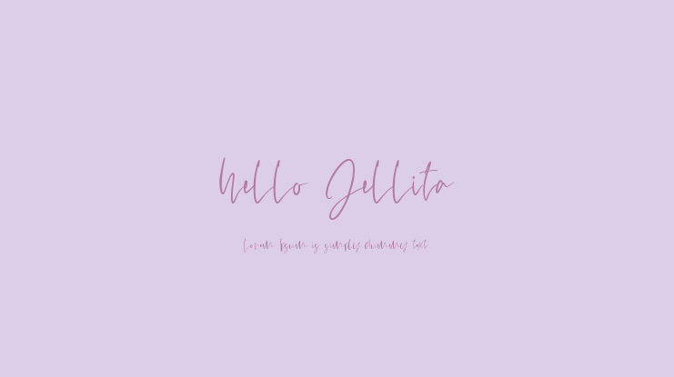 hello Jellita Font