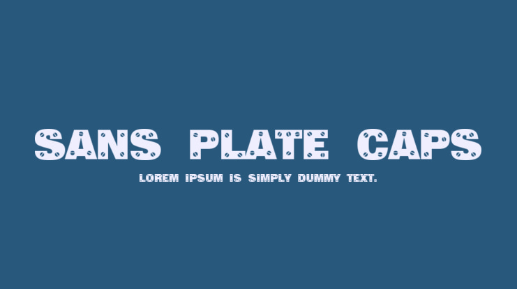 Sans Plate Caps Font