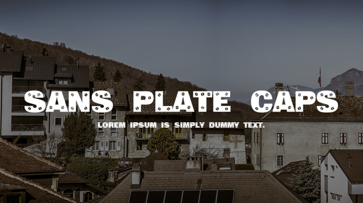 Sans Plate Caps Font