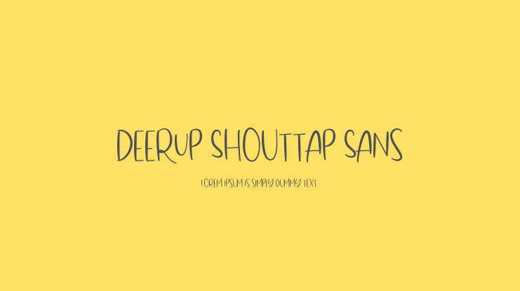 DeerUp Shouttap Sans Font