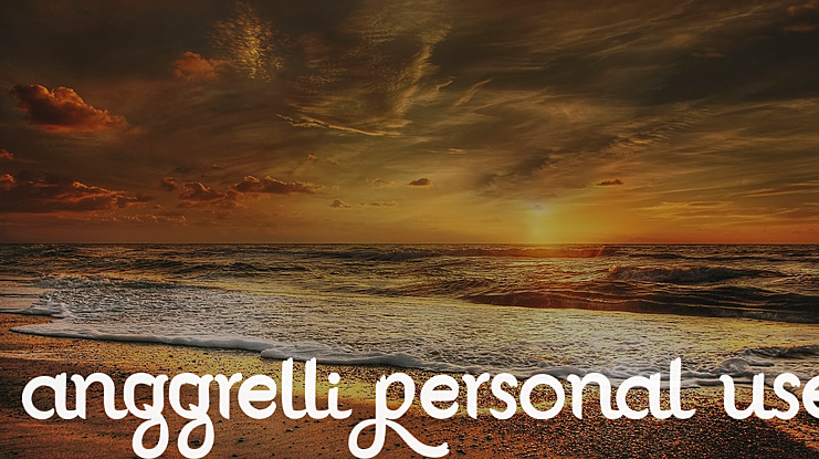 Anggrelli Personal Use Font