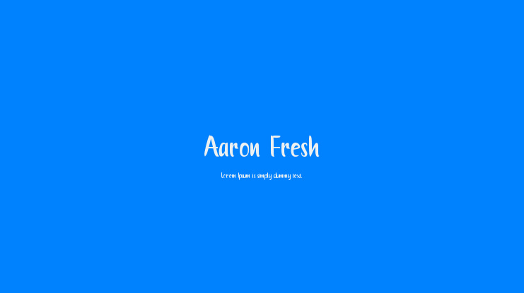 Aaron Fresh Font