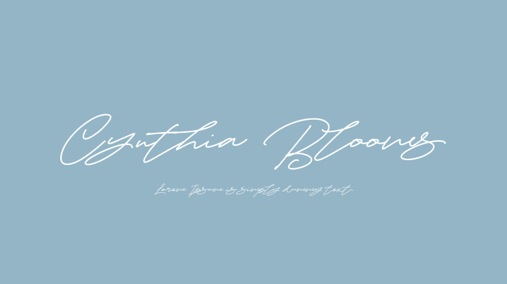 Cynthia  Blooms Font