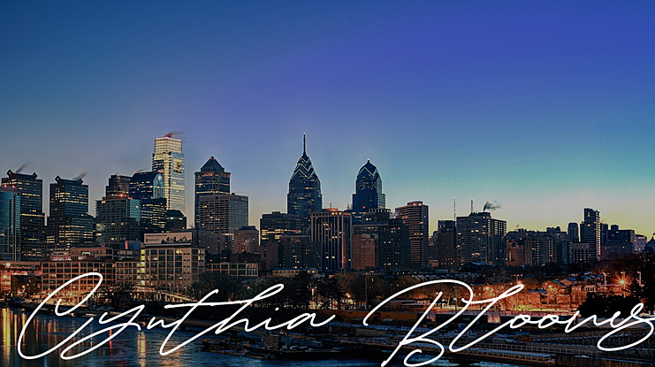 Cynthia  Blooms Font