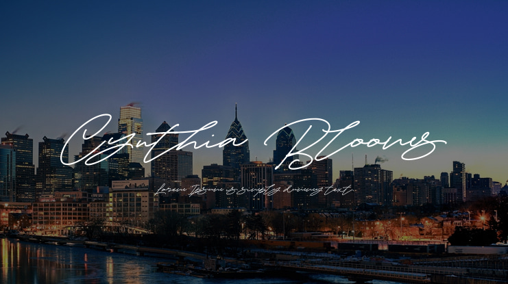 Cynthia  Blooms Font