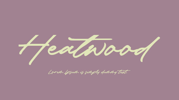 Heatwood Font