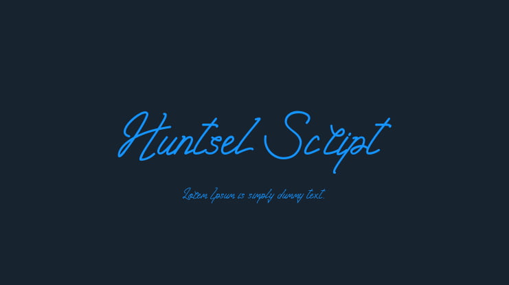 Huntsel Script Font