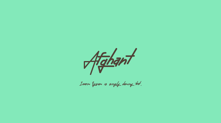 Afghant Font