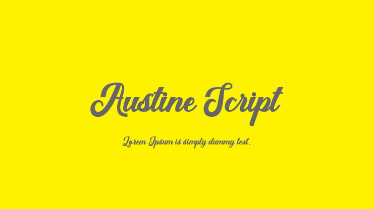 Austine Script Font