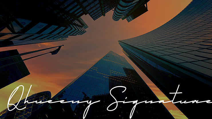 Qhueeny Signature Font