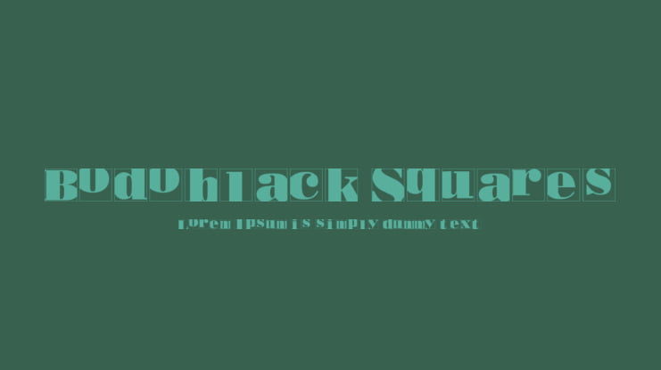 Bodoblack Squares Font Family