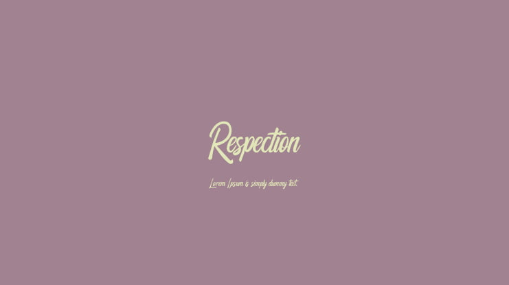 Respection Font