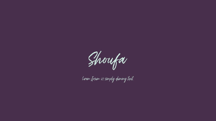 Shoufa Font