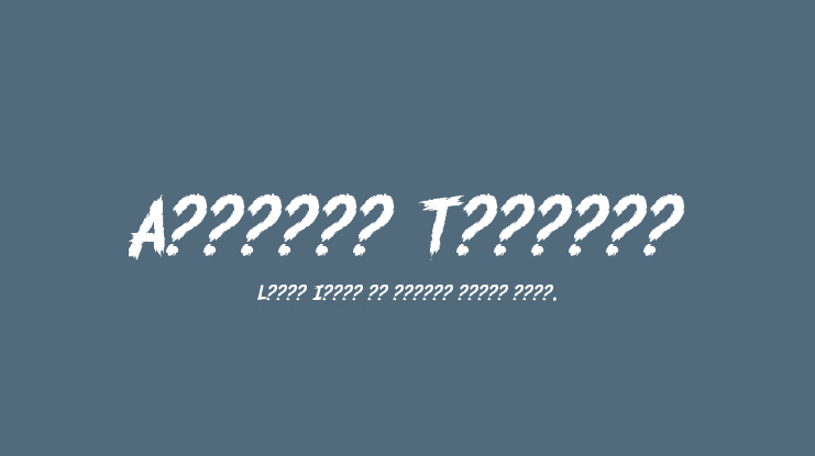 Anarchy Tantrum Font