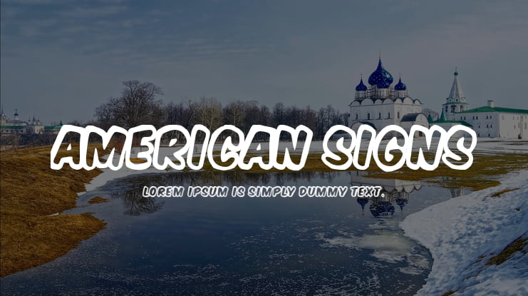 American Signs Font