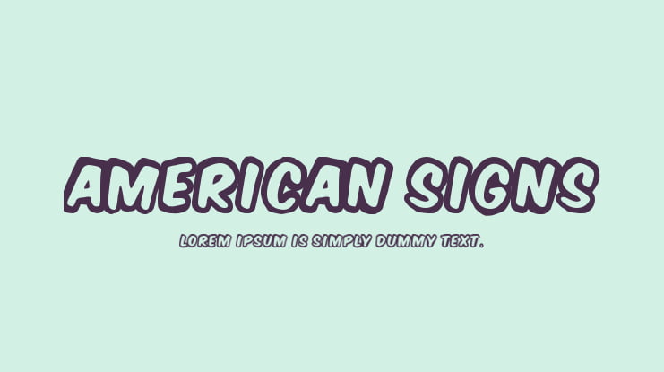 American Signs Font