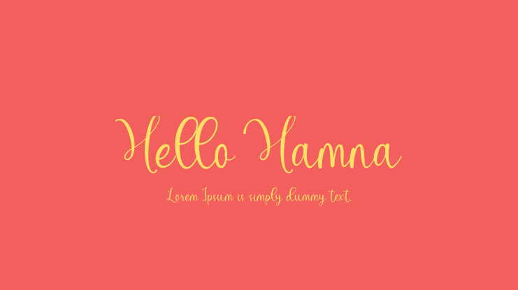 Hello Hamna Font