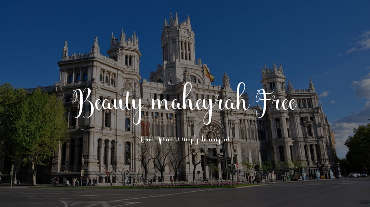 Beauty maheyrah Free Font