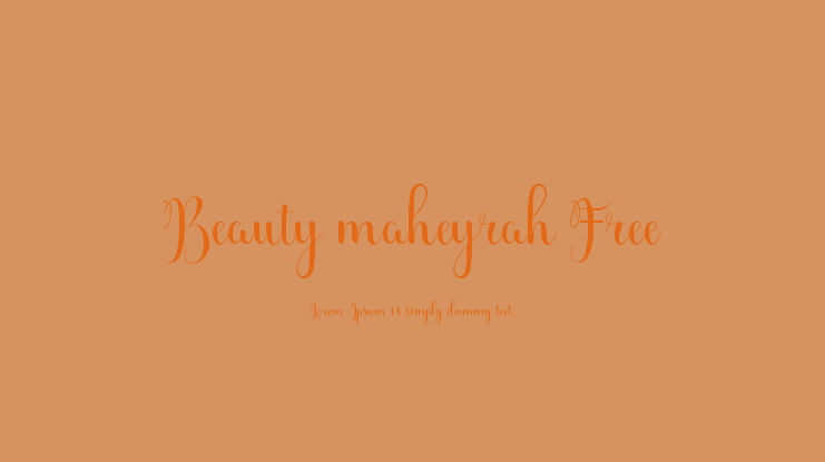 Beauty maheyrah Free Font